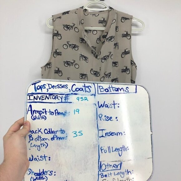 Equipment Ryder Silk Motorcycle print sleeveless shirt dress  small tan black - Picture 15 of 16